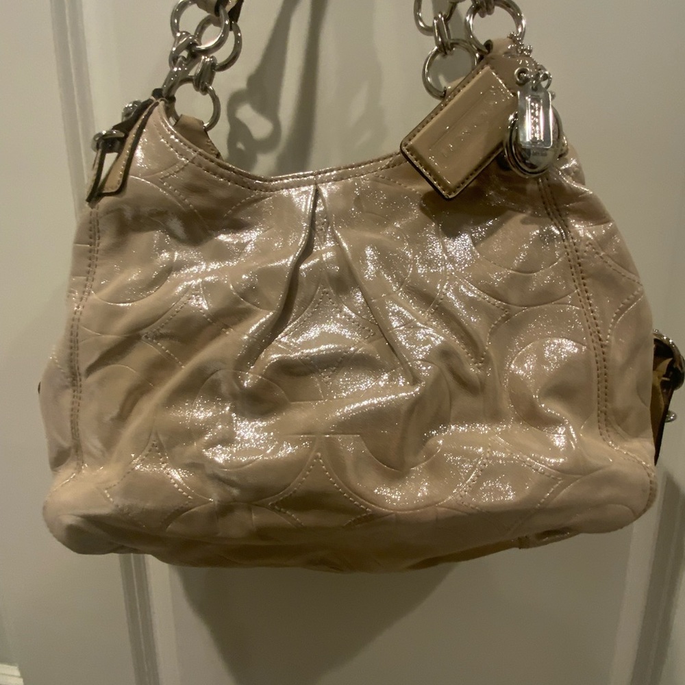White coach bag